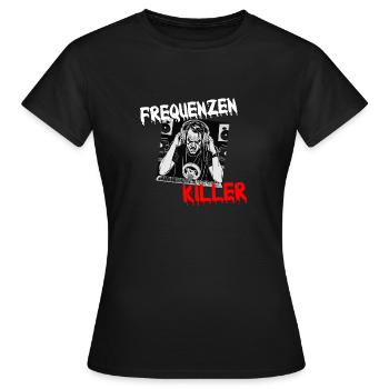 Frequenzenkiller - brutal gute Tontechniker - Frauen T-Shirt - Schwarz - Vorne - AI Model Female 172 dark (172cm)