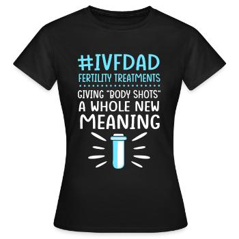 Transfert d’embryons de jour fœtus - T-shirt Femme - noir - Devant - AI Model Female 172 dark (172cm)