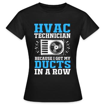 Air Conditioning Technician Technician Refrigeration Technician Heating - Women's T-Shirt - black - Front - AI Model Female 172 dark (172cm)