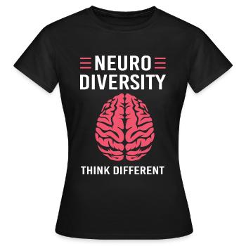 Autismus Autist ADHS Asperger Neurodiversity - Frauen T-Shirt - Schwarz - Vorne - AI Model Female 172 dark (172cm)