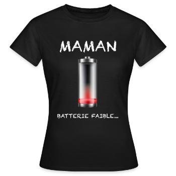 Tu Connais Une maman Fatiguée ? - T-shirt Femme - noir - Devant - AI Model Female 172 dark (172cm)