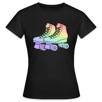 Patins à roulettes Patins à roulettes Enfants Filles Patins à roulettes - T-shirt Femme - noir - Devant - AI Model Female 172 dark (172cm)