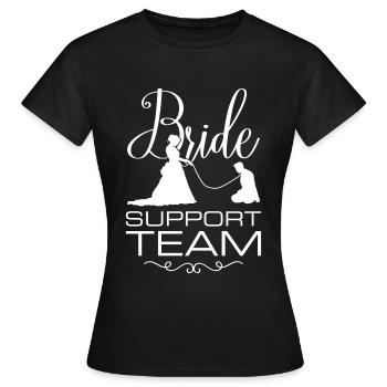 Mariage de l’équipe de soutien de la mariée - T-shirt Femme - noir - Devant - AI Model Female 172 dark (172cm)