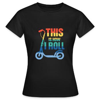 scooter e-scooter scooter e-scooter - Women's T-Shirt - black - Front - AI Model Female 172 dark (172cm)