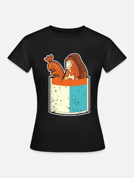 Grillparty Geschenk Fleisch Brusttasche Grillen - Frauen T-Shirt - Schwarz