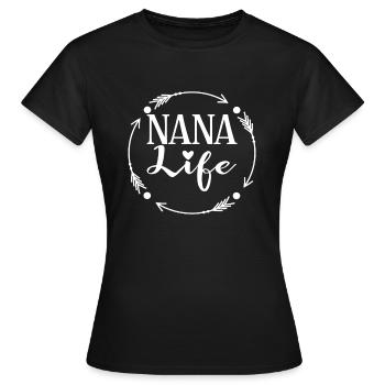 Nana Life - Women's T-Shirt - black - Front - AI Model Female 172 dark (172cm)