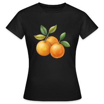 Orange - Women's T-Shirt - black - Front - AI Model Female 172 dark (172cm)