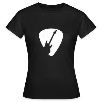 Gitarre Gitarren E-Gitarre - Frauen T-Shirt - Schwarz - Vorne - AI Model Female 172 dark (172cm)