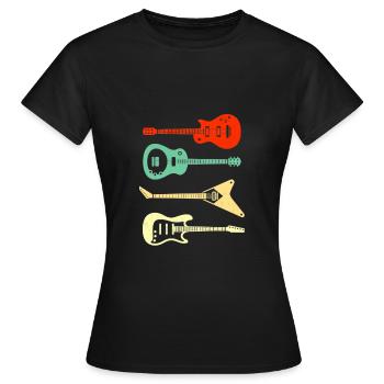 Guitar Player Guitare - T-shirt Femme - noir - Devant - AI Model Female 172 dark (172cm)