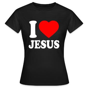 I love jesus - Frauen T-Shirt - Schwarz - Vorne - AI Model Female 172 dark (172cm)