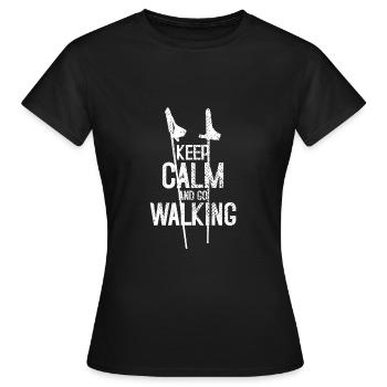 Nordic Walking T-Shirt - T-shirt Femme - noir - Devant - AI Model Female 172 dark (172cm)