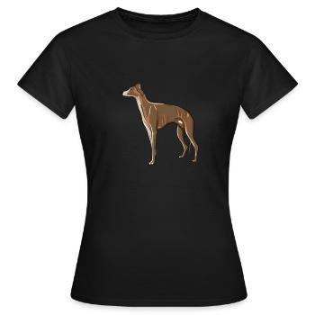 Illustration de lévrier - T-shirt Femme - noir - Devant - AI Model Female 172 dark (172cm)