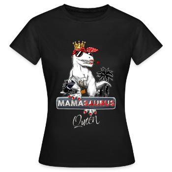 Mamasaurus Queen New Cadeau Maman - T-shirt Femme - noir - Devant - AI Model Female 172 dark (172cm)