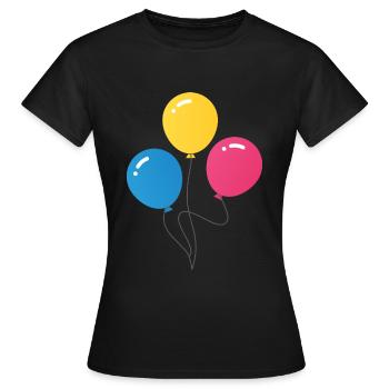 Ballons - T-shirt Femme - noir - Devant - AI Model Female 172 dark (172cm)