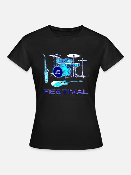 Jazz Festival - Dame-T-shirt - sort