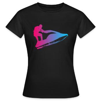 Jetski - Frauen T-Shirt - Schwarz - Vorne - AI Model Female 172 dark (172cm)