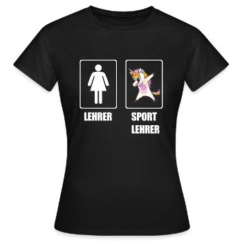 Sports Teacher - Women's T-Shirt - black - Front - AI Model Female 172 dark (172cm)