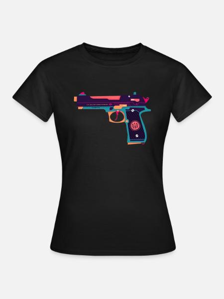Beretta Waffe - Frauen T-Shirt - Schwarz