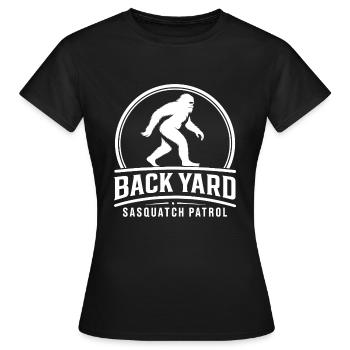 Patrouille de Sasquatch dans l’arrière-cour - T-shirt Femme - noir - Devant - AI Model Female 172 dark (172cm)