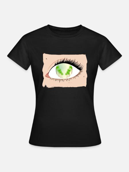 Palm trees in sight - Women's T-Shirt - black