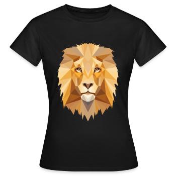 Lion Horoscope Signes du zodiaque - T-shirt Femme - noir - Devant - AI Model Female 172 dark (172cm)