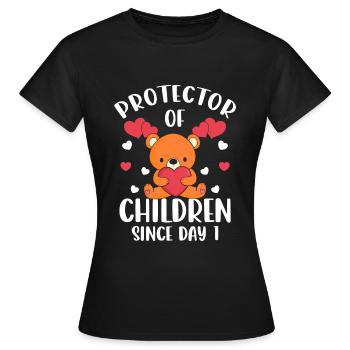 Teddy Offspring Protector - Women's T-Shirt - black - Front - AI Model Female 172 dark (172cm)