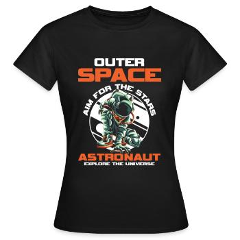 Outer Space Galaxy - Women's T-Shirt - black - Front - AI Model Female 172 dark (172cm)
