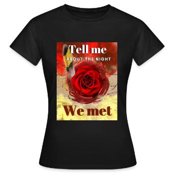 La nuit où nous avons rencontré Design - T-shirt Femme - noir - Devant - AI Model Female 172 dark (172cm)