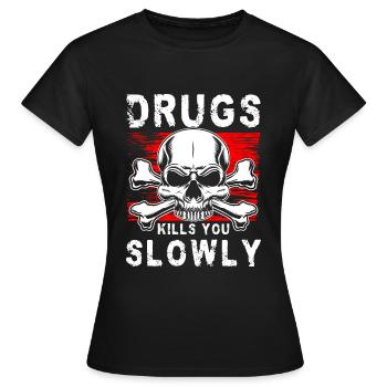 Retrait Nicotine de marijuana propre - T-shirt Femme - noir - Devant - AI Model Female 172 dark (172cm)