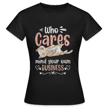 No interest Disinterest No sarcasm - Women's T-Shirt - black - Front - AI Model Female 172 dark (172cm)