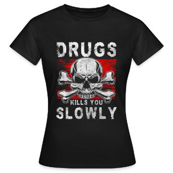 Articulation saine addictive sans drogue - T-shirt Femme - noir - Devant - AI Model Female 172 dark (172cm)