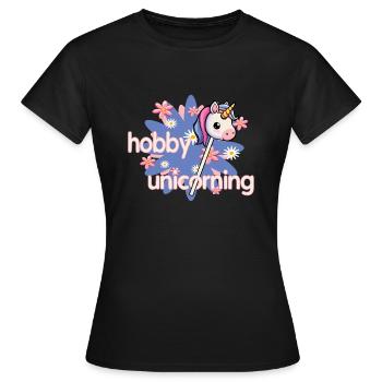 Hobby Horsing Licorne - T-shirt Femme - noir - Devant - AI Model Female 172 dark (172cm)