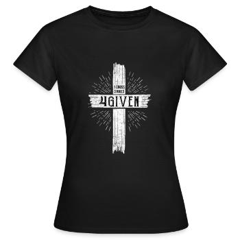 1 Cross 3 Nails 4 Given Christen - Women's T-Shirt - black - Front - AI Model Female 172 dark (172cm)