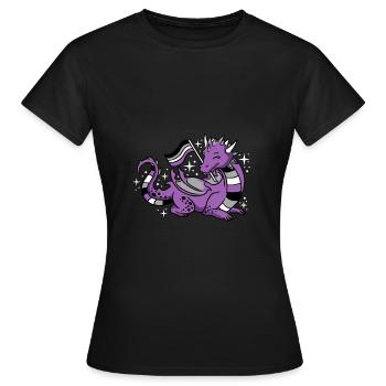 Ace Pride Drachen - Frauen T-Shirt - Schwarz - Vorne - AI Model Female 172 dark (172cm)