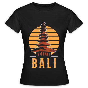 Bali Indonesien - Frauen T-Shirt - Schwarz - Vorne - AI Model Female 172 dark (172cm)