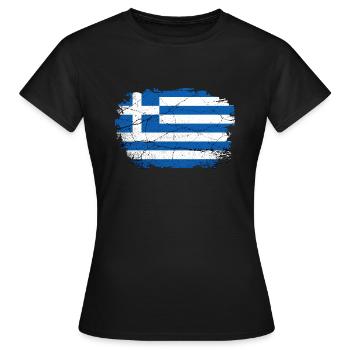 Greece - Women's T-Shirt - black - Front - AI Model Female 172 dark (172cm)