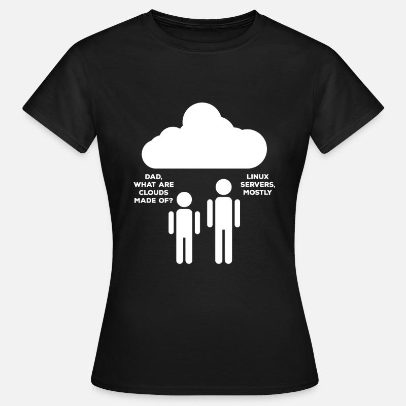 Cloud Linux - Frauen T-Shirt - Schwarz