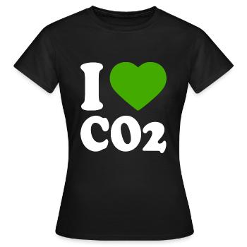 I love co2 - Women's T-Shirt - black - Front - AI Model Female 172 dark (172cm)