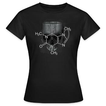 Caffeine - Women's T-Shirt - black - Front - AI Model Female 172 dark (172cm)