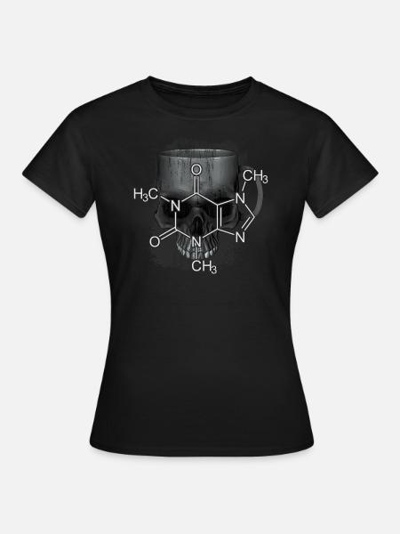 Koffein - Frauen T-Shirt - Schwarz