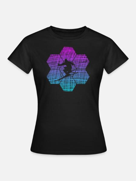 Ski Skiing - Frauen T-Shirt - Schwarz