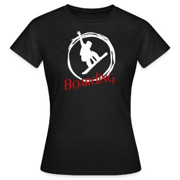 snowboarding boarding - Frauen T-Shirt - Schwarz - Vorne - AI Model Female 172 dark (172cm)