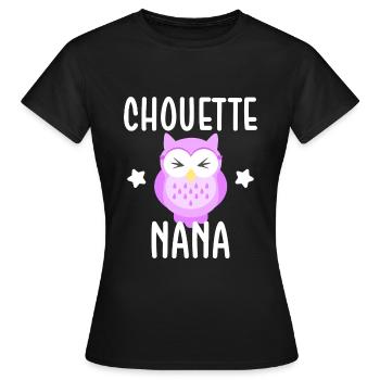 Chouette nana - T-shirt Femme - noir - Devant - AI Model Female 172 dark (172cm)