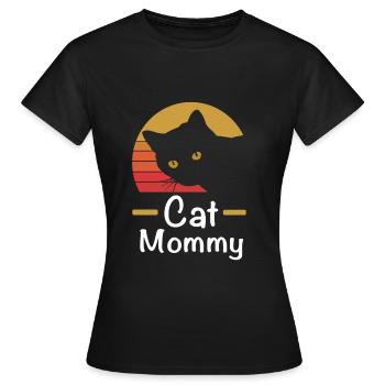 Best Cat Mom Ever Beste Katzen Mama Mutter Kitten - Frauen T-Shirt - Schwarz - Vorne - AI Model Female 172 dark (172cm)