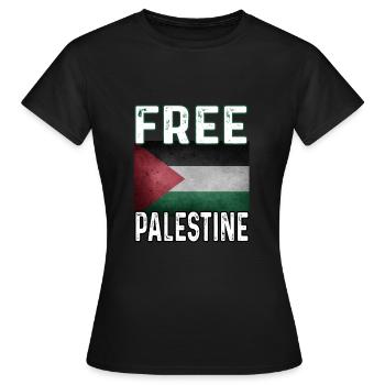 Free Gaza Free Palestine - T-shirt Femme - noir - Devant - AI Model Female 172 dark (172cm)