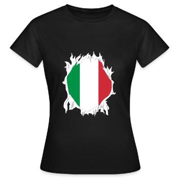 Flag Italy Flag, flag Italy - Women's T-Shirt - black - Front - AI Model Female 172 dark (172cm)