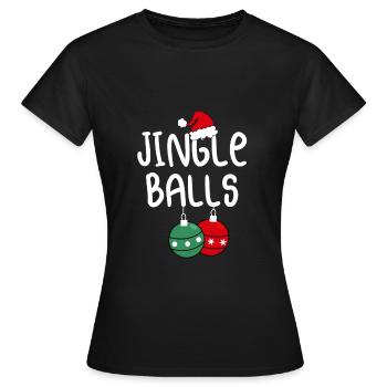 Boules de jingle - T-shirt Femme - noir - Devant - AI Model Female 172 dark (172cm)