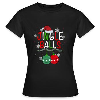 Boules de jingle - T-shirt Femme - noir - Devant - AI Model Female 172 dark (172cm)