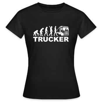 Trucker - T-shirt Femme - noir - Devant - AI Model Female 172 dark (172cm)
