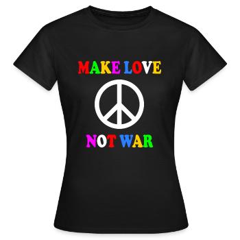 Make love not war - T-shirt Femme - noir - Devant - AI Model Female 172 dark (172cm)